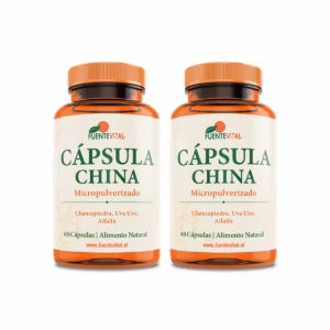cápsula china fuente vital 60 cápsulas chancapiedra uva ursi alfalfa chile pack 2