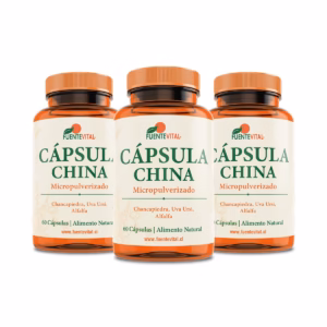 cápsula china fuente vital 60 cápsulas chancapiedra uva ursi alfalfa chile pack 3