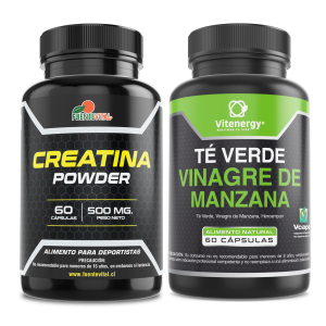 Creatina Monohidratada + Té Verde Vinagre de Manzana