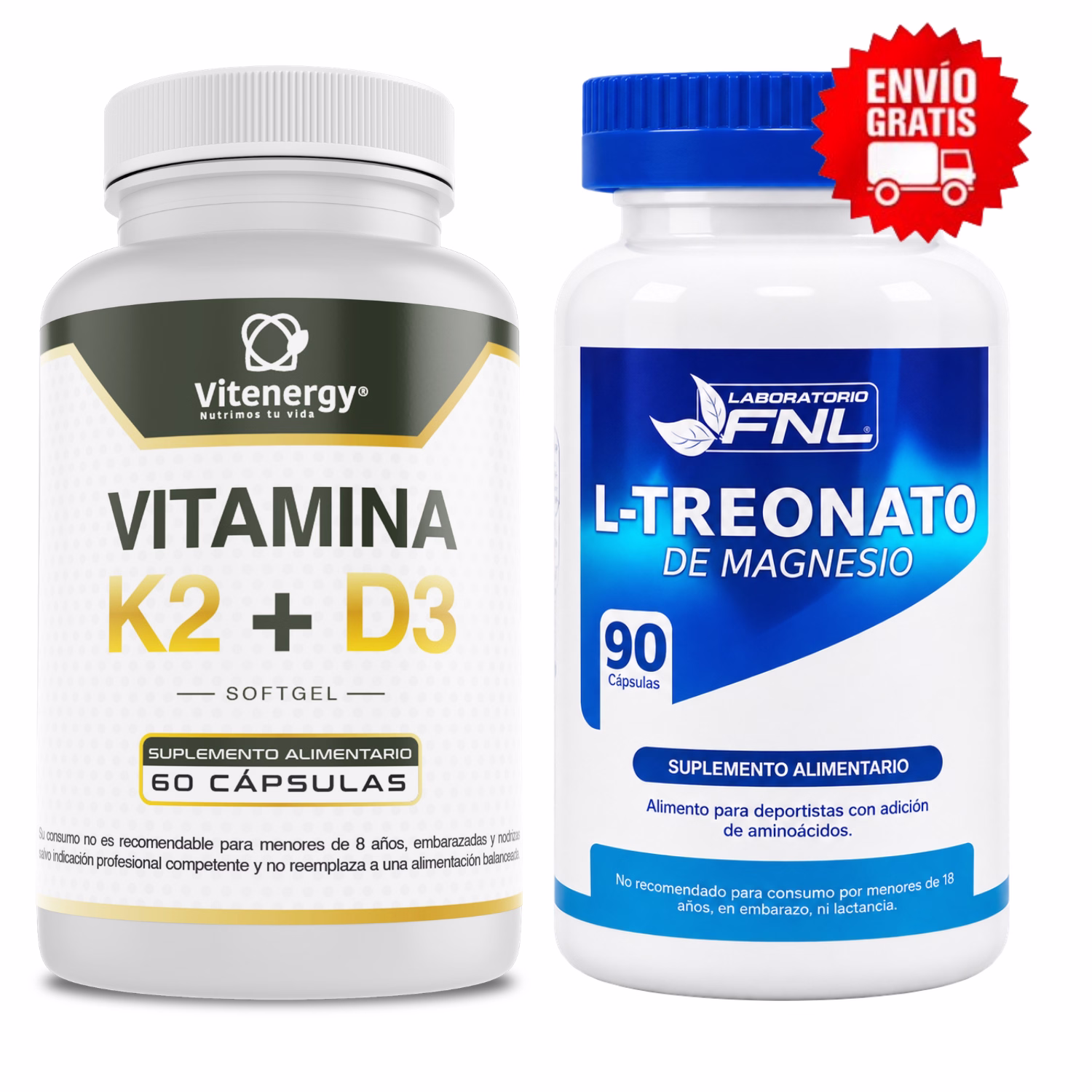 L TREONATO DE MAGNESIO + VITAMINA K2 D3