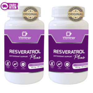 Resveratrol 100% puro en cápsulas, potente antioxidante para la salud del corazón, piel y envejecimiento celular. Compra con envío gratis en Chile.