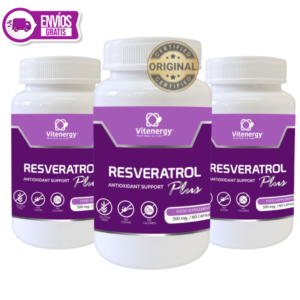 Resveratrol 100% puro en cápsulas, potente antioxidante para la salud del corazón, piel y envejecimiento celular. Compra con envío gratis en Chile.