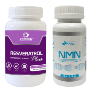 Pack Resveratrol 100% Vitenergy + NMN FNL 570 mg cápsulas antienvejecimiento antioxidante natural comprar online Chile