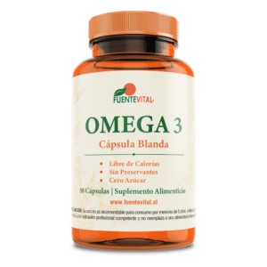Omega 3 1400 mg 60 cápsulas blandas suplemento natural en Chile