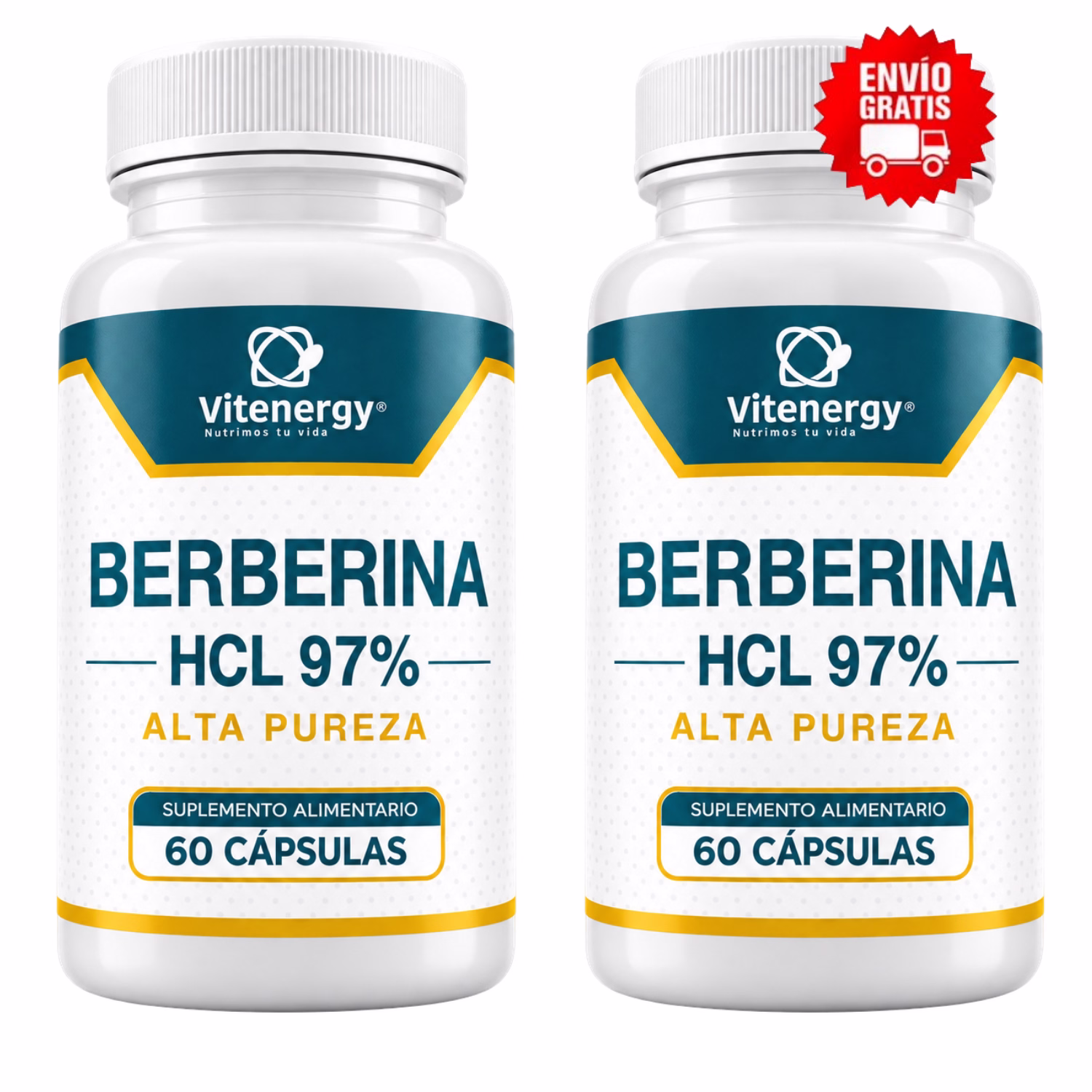 BERBERINA CAPSULAS ALTA PUREZA HCL 97% PACK X2