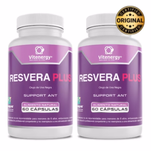 Resveratrol Vitenergy 500 mg pack x2 tratamiento 4 meses antioxidante