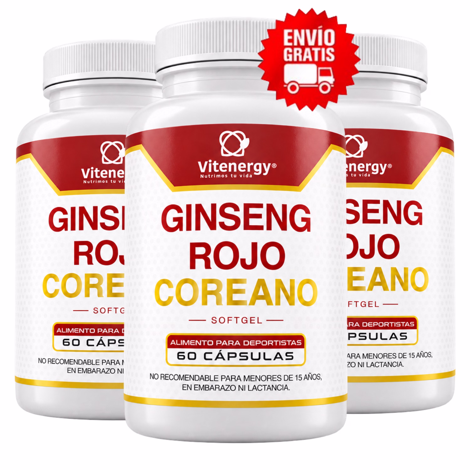 GINSENG ROJO COREANO SOFTGEL PACK x3